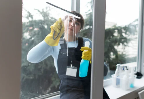 Nettoyage de vitres intérieures et extérieures à la Barben